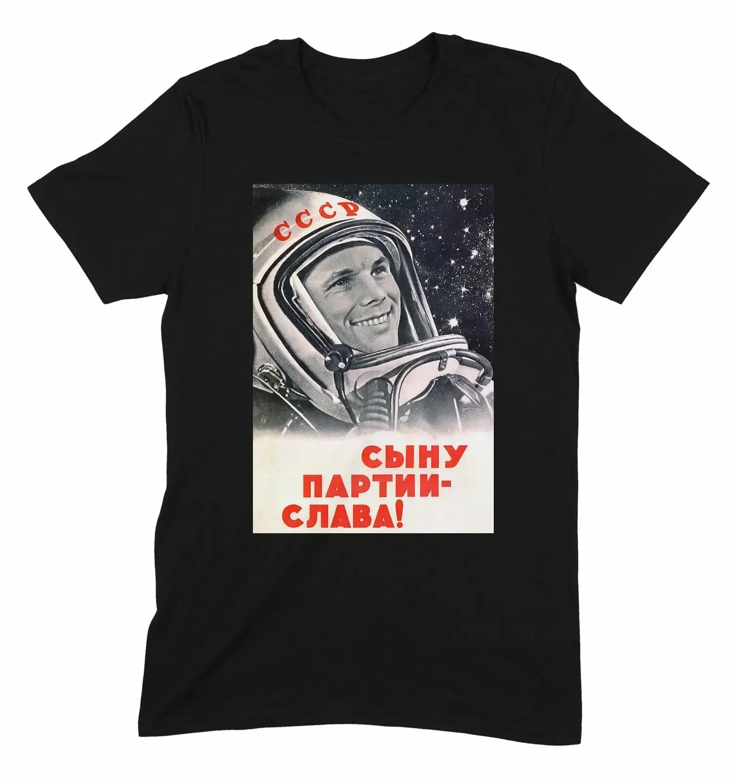 

USSR CCCP Space Soviet Union Cosmonaut Yuri Gagarin T-Shirt 100% Cotton O-Neck Short Sleeve Casual Mens T-shirt Size S-3XL