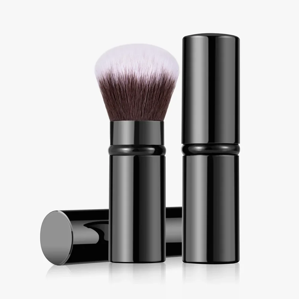 Portable Foundation Makeup Brush Retractable Mini Loose Powder Blush Brush Kabuki Brush Face Brushes Beauty Cosmetic Travel Tool