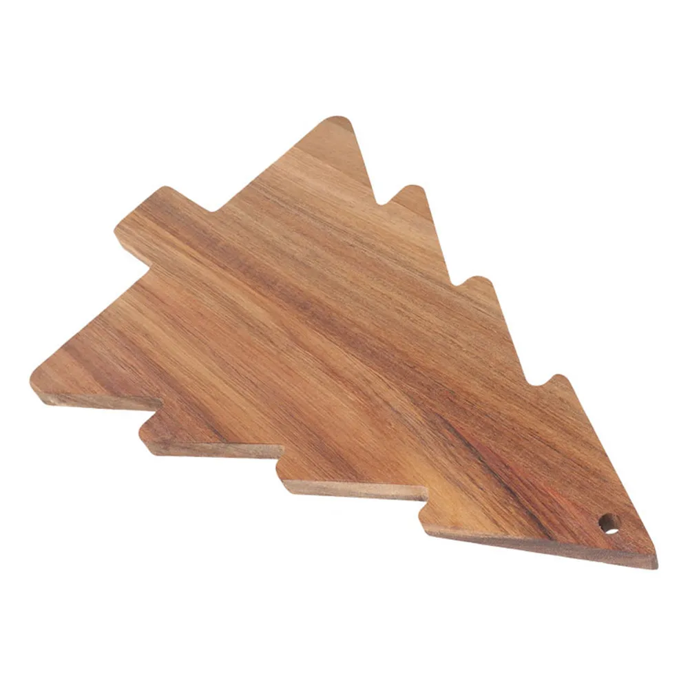 

Рождественская сервировочная доска из акации для сыра, мясных деликатесов, фруктов и овощей. Праздничный поднос для нарезки и подачи.