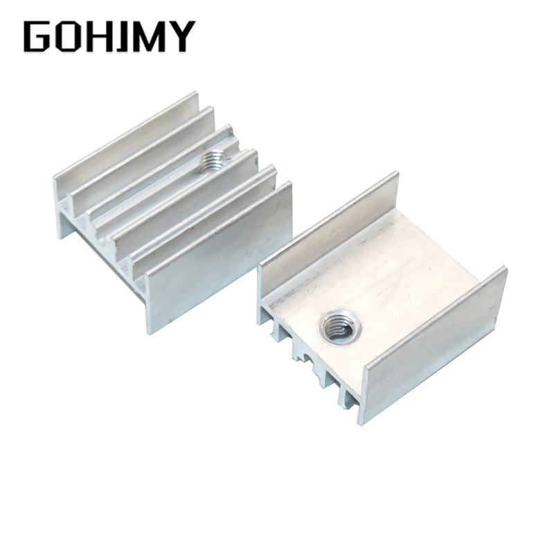 10PCS Aluminum Heatsink Radiator 15*10*16/20/22/25/30/40/50mm Transistor TO-220 pumuddsy For Transistors TO220 white