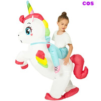 A New Kids Adult Dinosaur Unicorn Inflatable Costumes Child Animal Mascot Halloween Purim Party Anime Cosplay Costume Dress Suit