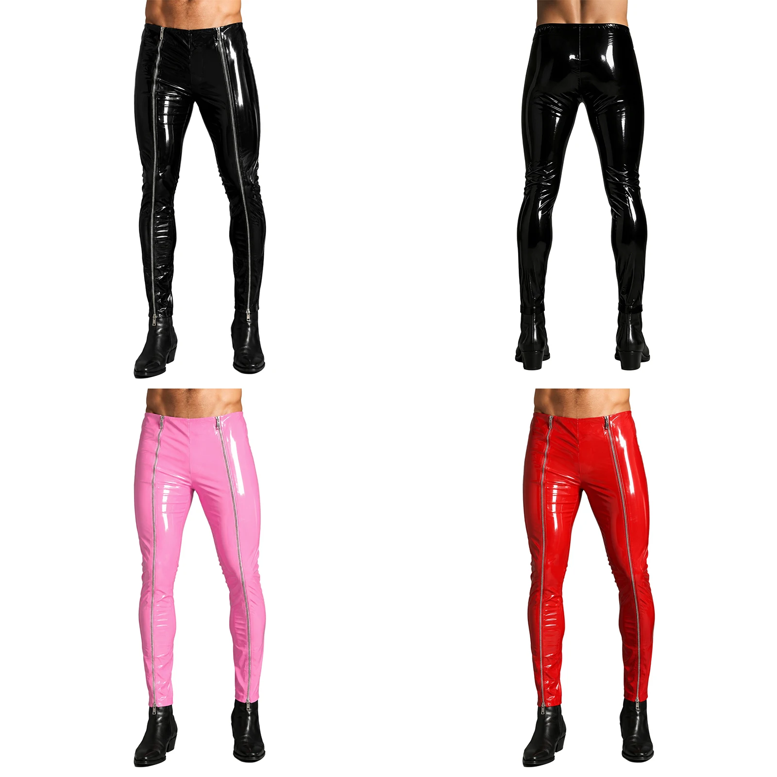 Herren Wet-Look-Lederhose mit  – High Waist Leggings Bewertung und Preis