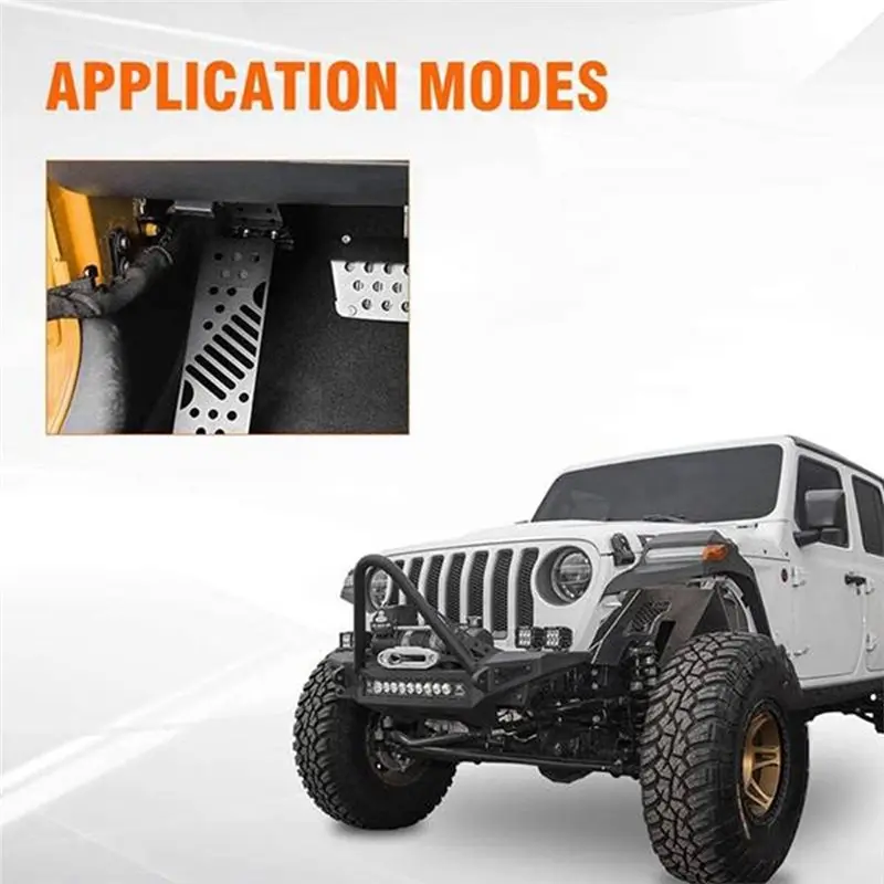 Left Side Foot Rest Dead Pedal For Jeep 2018-2023 Wrangler For JL Gladiator JT 2020- Kick Panel Installation Part