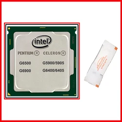 Intel Pentium G7400 LGA 1700 Processor LGA 1200 G6400 G6500 with Thermal Grease Celeron CPU G6900 G5900 G5925 Computer Parts DIY