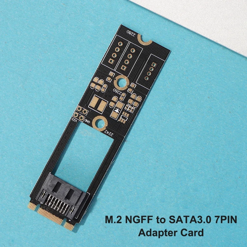M.2 SATA 어댑터, M.2 NGFF to SATA3.0 7 핀 컨버터 어댑터, M2 B-M 키 to SATA3.0 카드, 2242 2260 2280 SDD 커넥터