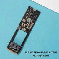 M.2 SATA Adapter M.2 NGFF to SATA3.0 7 Pin Converter Adapter M2 B-M Key to SATA3.0 Card for 2242 2260 2280 SDD Connector
