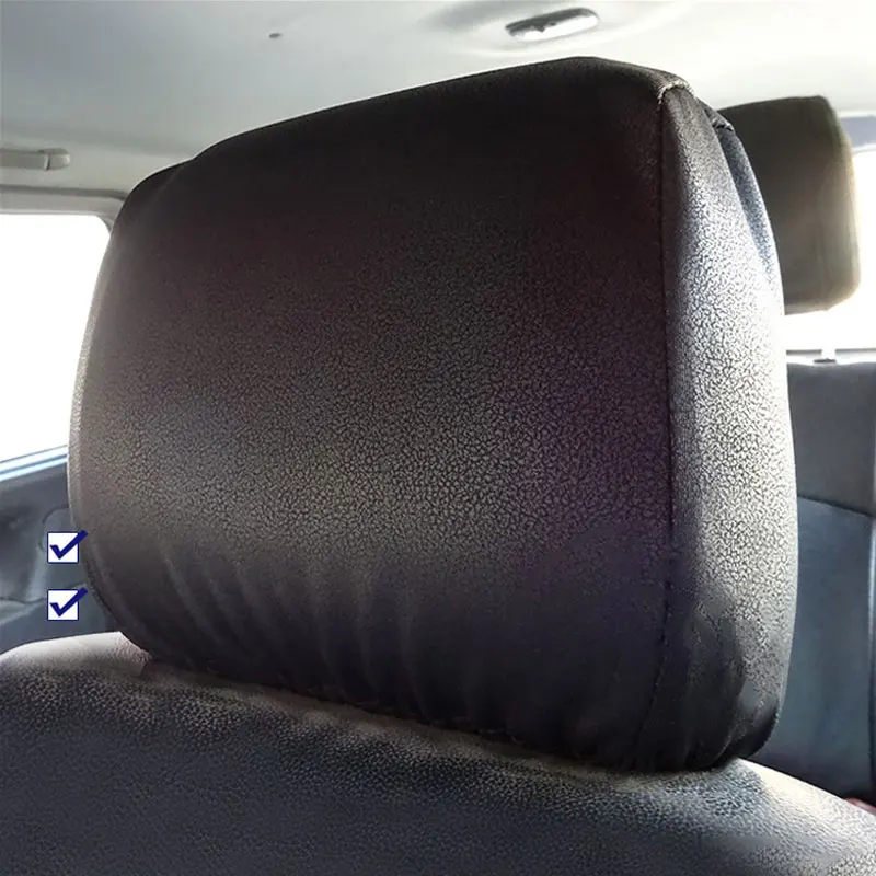 2Pcs Car Headrest Dust Cover Seat Cap Universal All Inclusive Headrest Pillow Cover Taxi Advertising Head Cover Car Interior