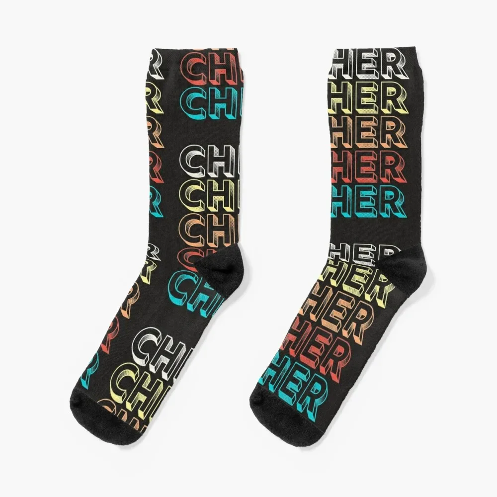 

Cher Retro Vintage Style Name Gift Socks with print Christmas sport Climbing Designer Man Socks Women's