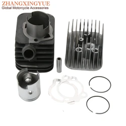 43mm 65cc Big Bore Cylinder Kit & Head & Piston For Piaggio Ciao Boss 50 Boxer Grillo Si Bravo Ceao 50cc 10mm 2-Stroke