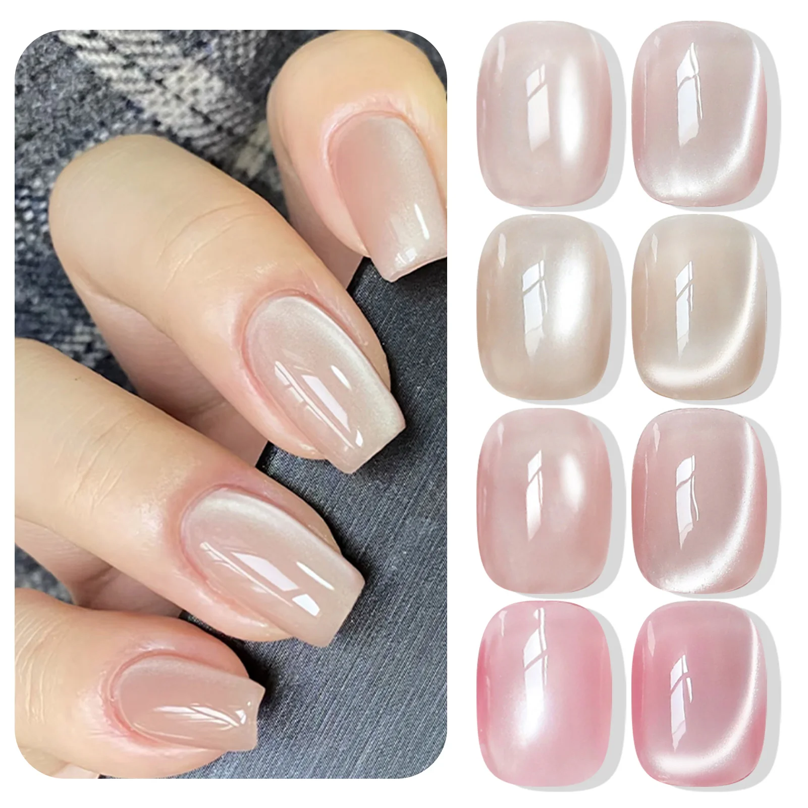 UR SUGAR 15/7ml Gel Nail Polish Jelly Glass Cat Magnetic Gel Pink Silver Semi Permanent Glitter Magnet Soak Off UV/LED GelVarnis