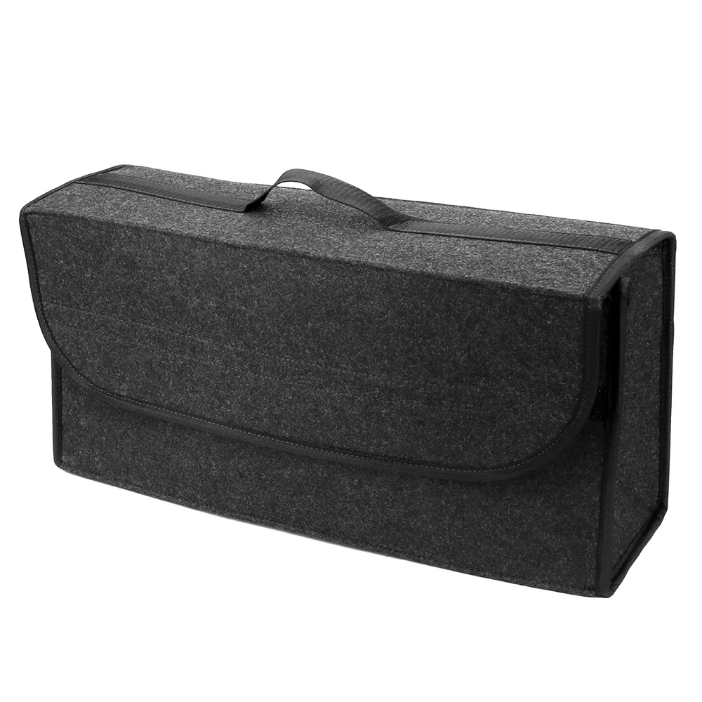 Anti Slip Soft Felt Automotive Interior Supplies Car Trunk Organizer Foldable Finishing Car Storage Bag Storage Box