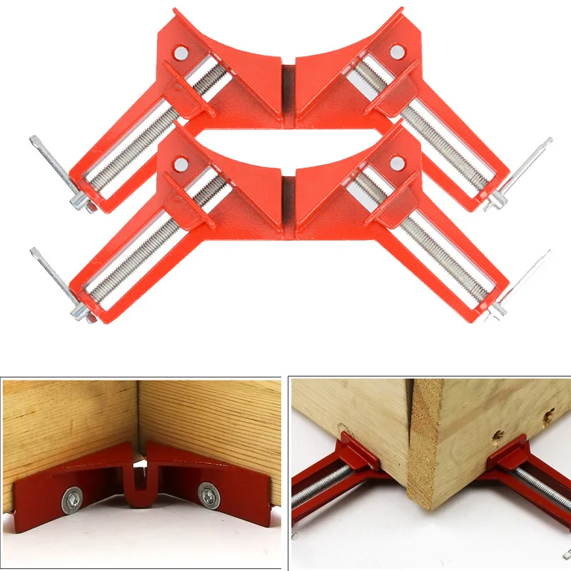 

4PCS 90 Degree Right Angle Clamp Fixing Clip Photo Picture Frame Corner Woodworking Clip Positioning Fixture Repair Tool