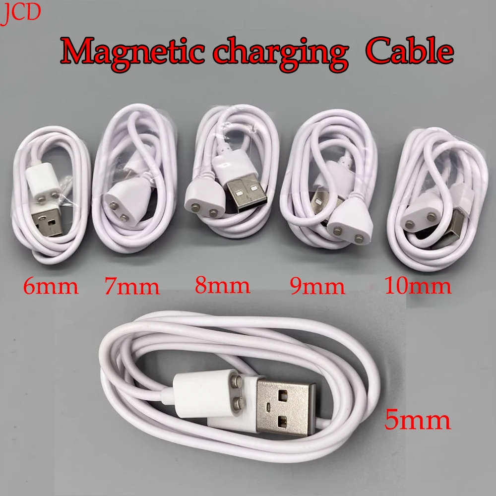 Magnetic Charging Cable 2pin center spacing 5mm 6/7/8/9/10mm Magnet Suctio USB Power charger for Beauty instrument Smart device