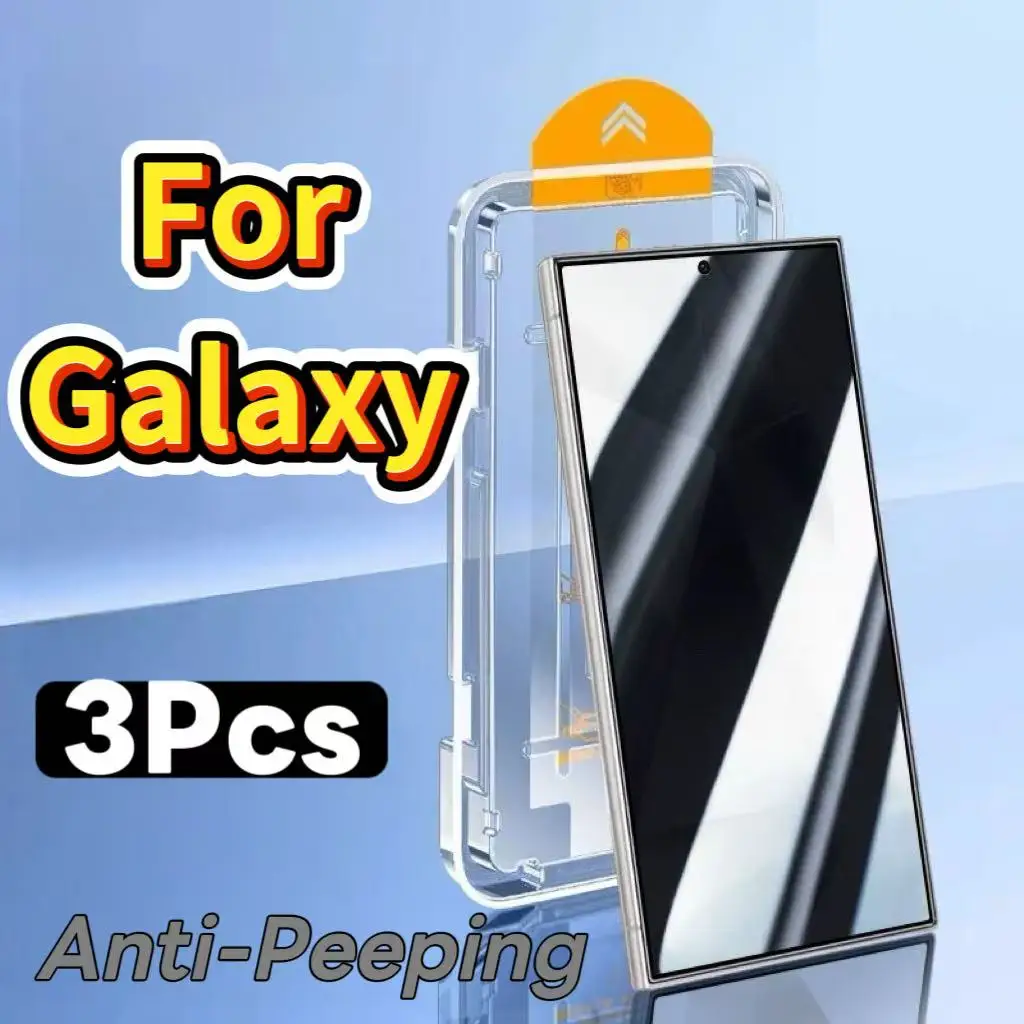 

3Pcs Privacy-Protective Tempered Glass Screen Protectors for Galaxy S25 S24 Ultra S24 Plus A15 A16 A34 A35 Series