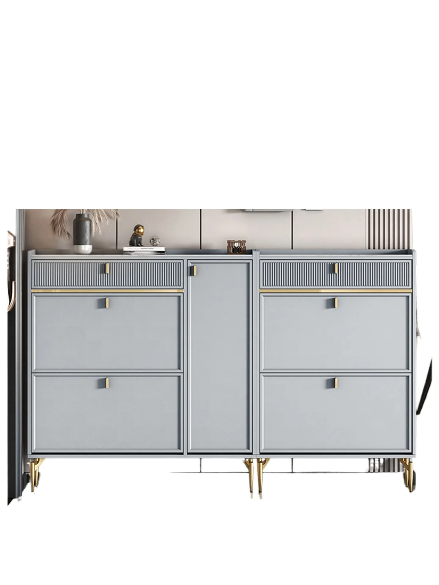 

Ultra-thin tipping bucket shoe cabinet, ultra-narrow drawer at the door of the household, rock slab porch door, storage cabinet