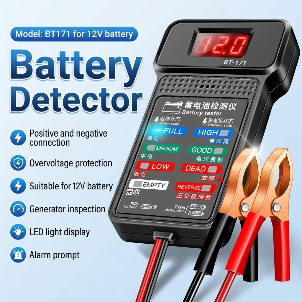 Testeur de batterie de voiture - Car Battery Load Tester Digital Cranking avis et prix