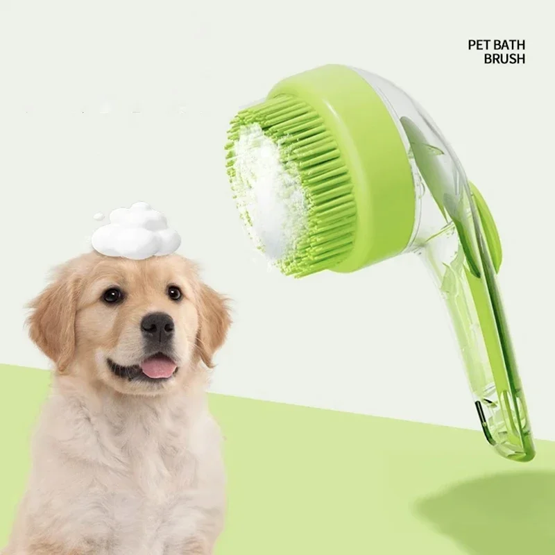

Long Handle Dog Cleaning Brush Soft Silicone Pet Bathing Brush Pet Grooming Comb for Cats Dogs Cat Massage Brush Pet Supplies