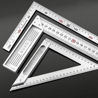 30/50CM Angle Square Ruler 90 Degree Right Angle Ruler Stainless Steel Triangle Ruler Woodworking Gauge Measuring Tool