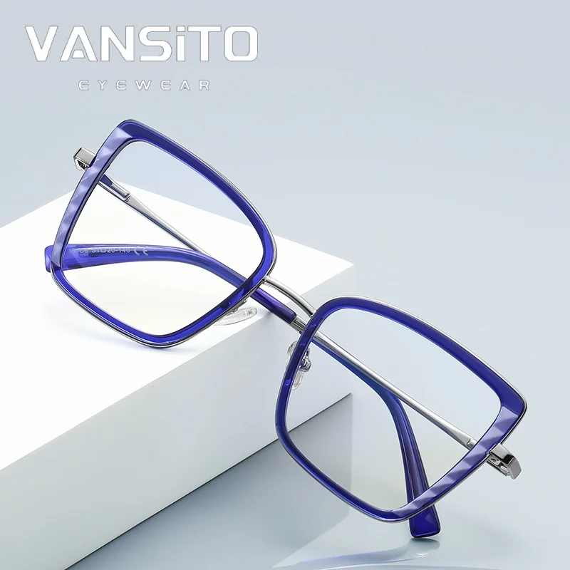 

VANSITO 2025 Popular Eyeglasses Frame Anti Blue Light Women's Profeesional Offline Store Optical Lens