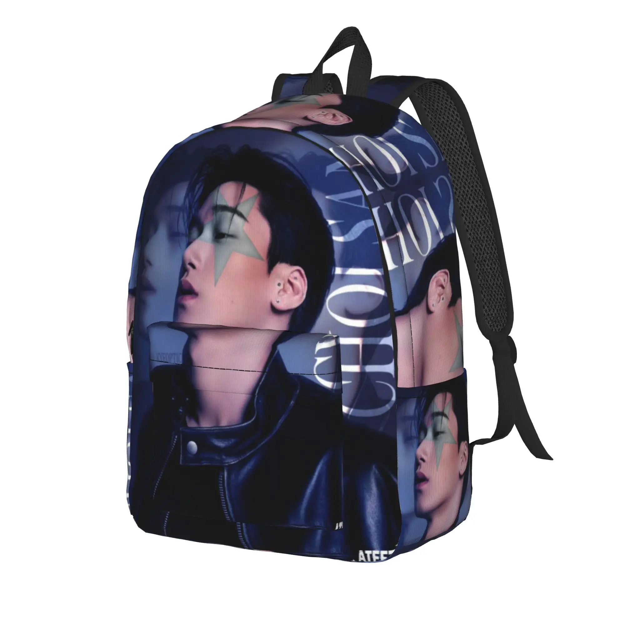 choi san bad ateezs Classical Backpack Sports High School Business  Daypack for Men Women Laptop Canvas Bags