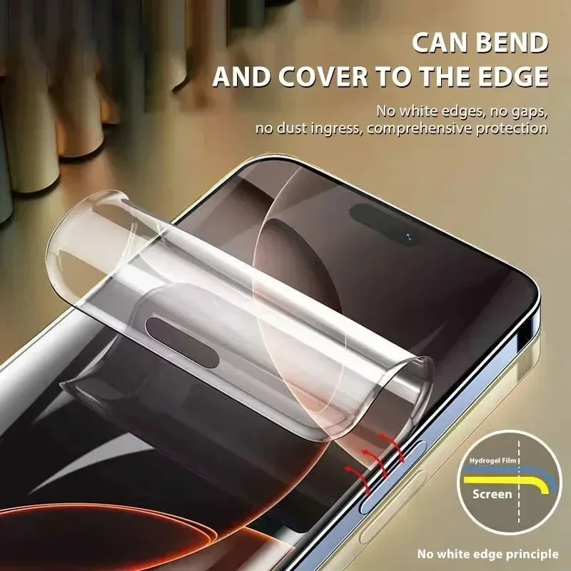 5 قطعة هيدروجيل فيلم آيفون 17 برو حامي الشاشة آيفون 17 15 13 11 14 12 16 برو ماكس زائد ميني XS الهواء ملحقات الهاتف #4