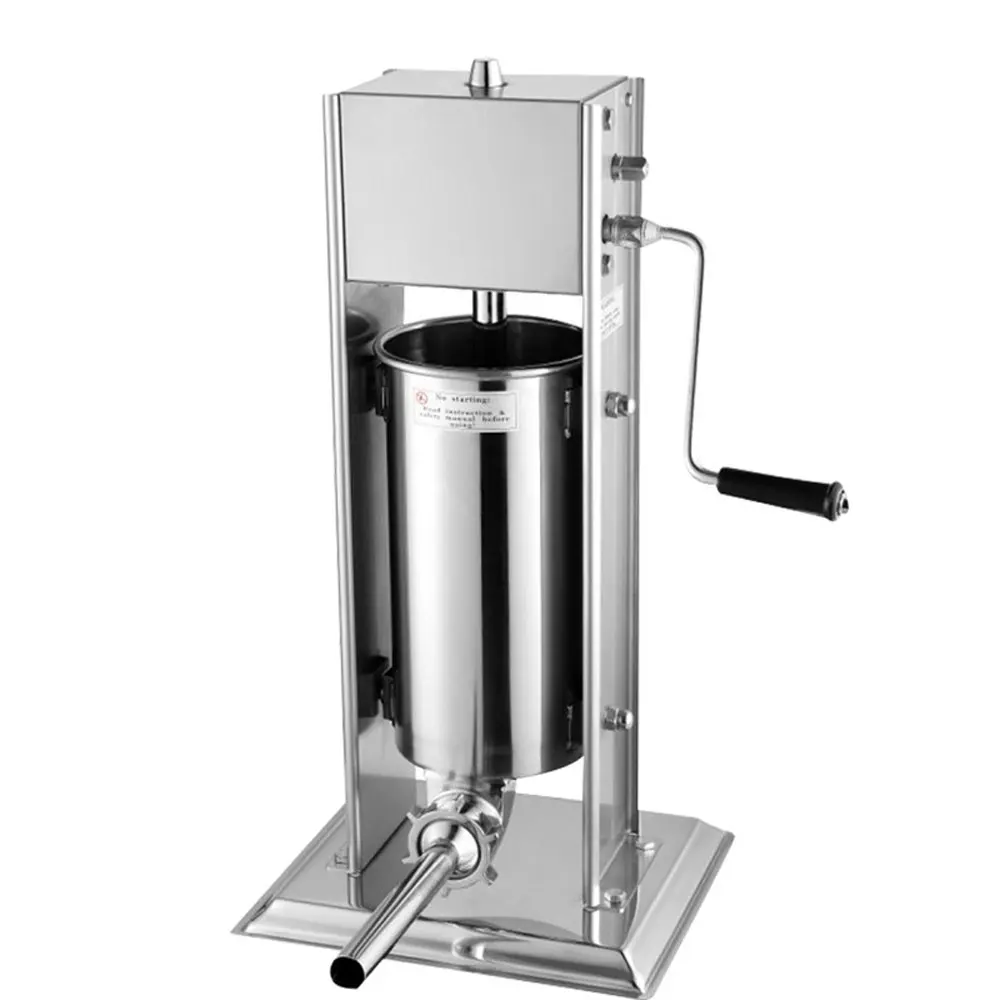 Commercial 3L Manual Sausage Stuffer Stainless Steel Sausage Filling Machine Vertical Hand Crank Sausage Filling Machine