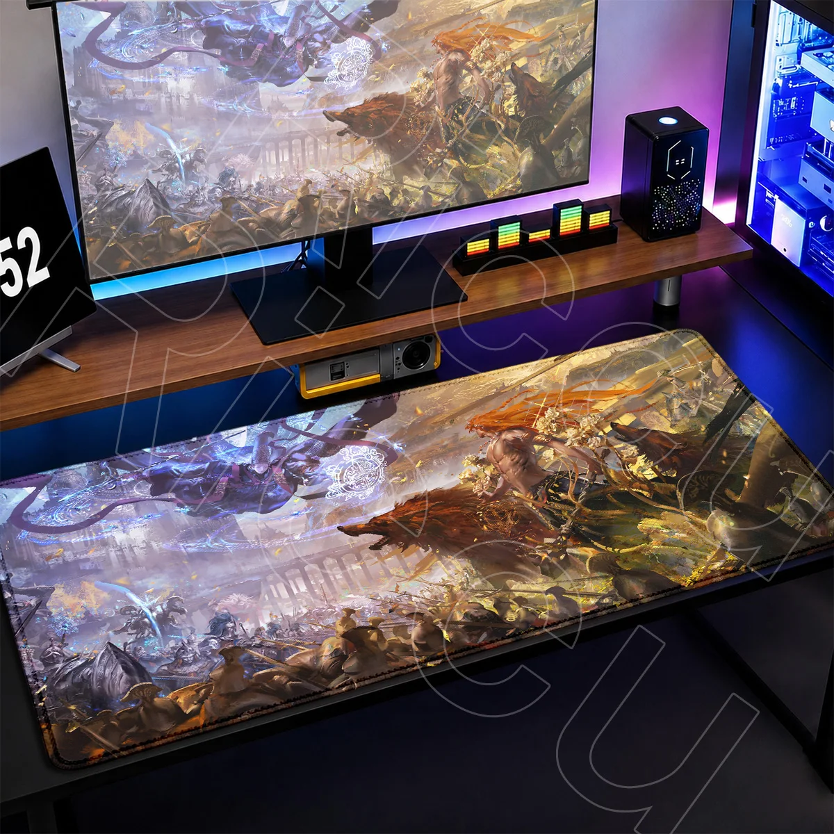 Large Office Tabletop Decoration Carpet Non-slip Rubber Base Gaming Mousepad XXL E-Eldens R-Ring Play Mauspad Laptop Accessories