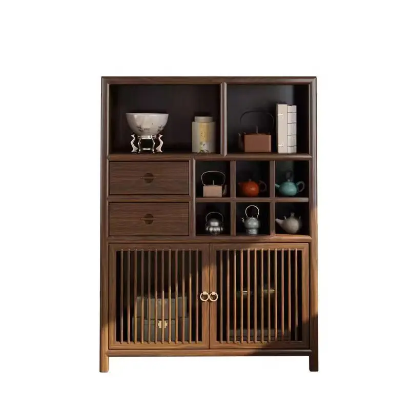 

#Modern Solid Wood Display Cabinets and Storage Furniture, Suitable for Home or Hotel Apartment Living Rooms.