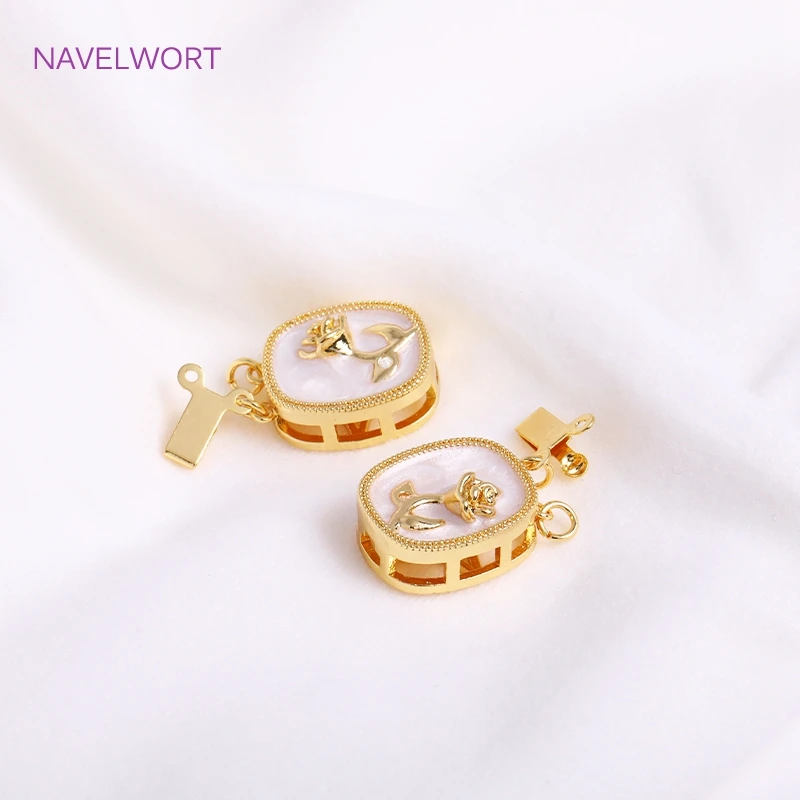 Wholesale 18K Gold Plated Square Filigree Box Safety Clasps Connector For Bracelet Necklace Making,DIY Jewellery Making Susories
