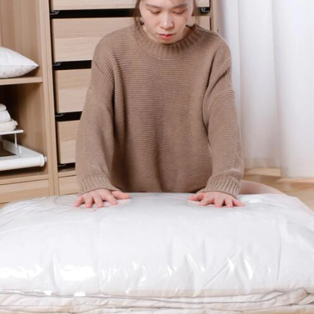 

4 Pcs Vacuum Compression Bag Seal Bags Space Saver Storage Sealer for Bedding Transparent Clothing