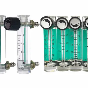 Metre akış oksijen havadan gaz akrilik akış ölçer göstergesi o2 vana ile pirinç konektörü 0.1 mpa, 0.1-1.0 l / dak 93 116mm İlk 10 satış fluxometro oksijen-no. 3
