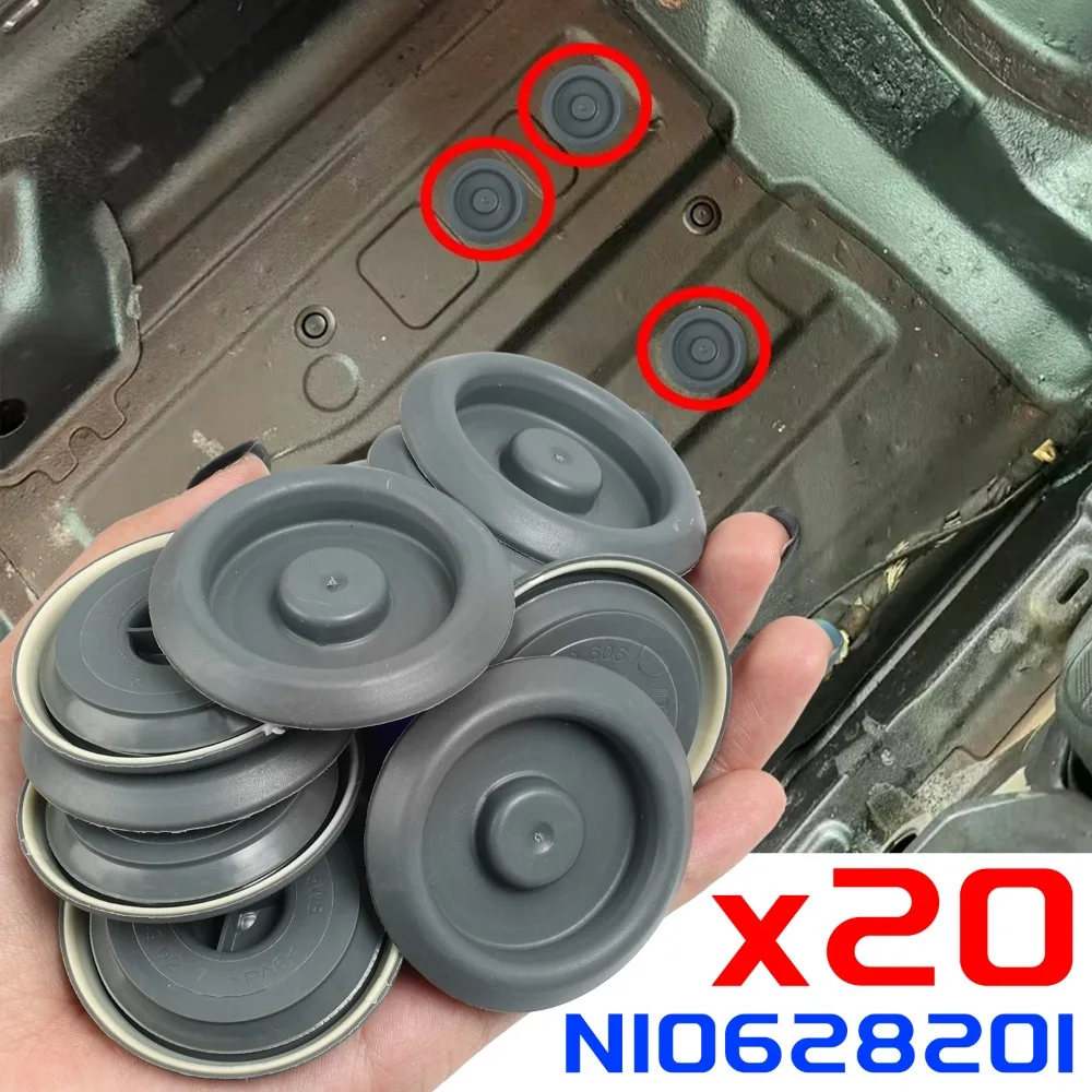 Tapones negros para chasis de coche VW Passat, tapones de drenaje de goma para suelo, tapones de sellado de tapón de agua, piezas de repuesto para automóvil, 4/12/20 piezas