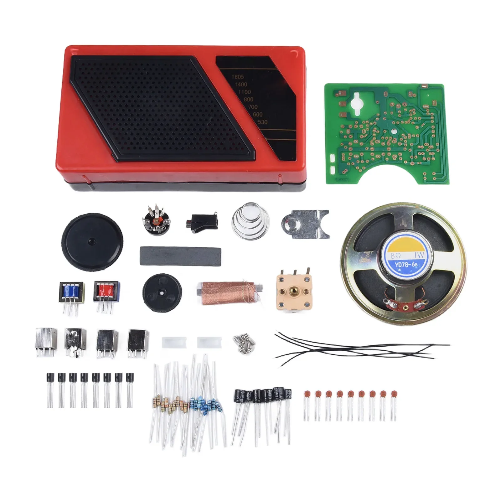 921 Eight-Tube Radio Radio Kit WK-56-82 Electronics Production Kit Exercise Parts Red Teaching Training Assembly