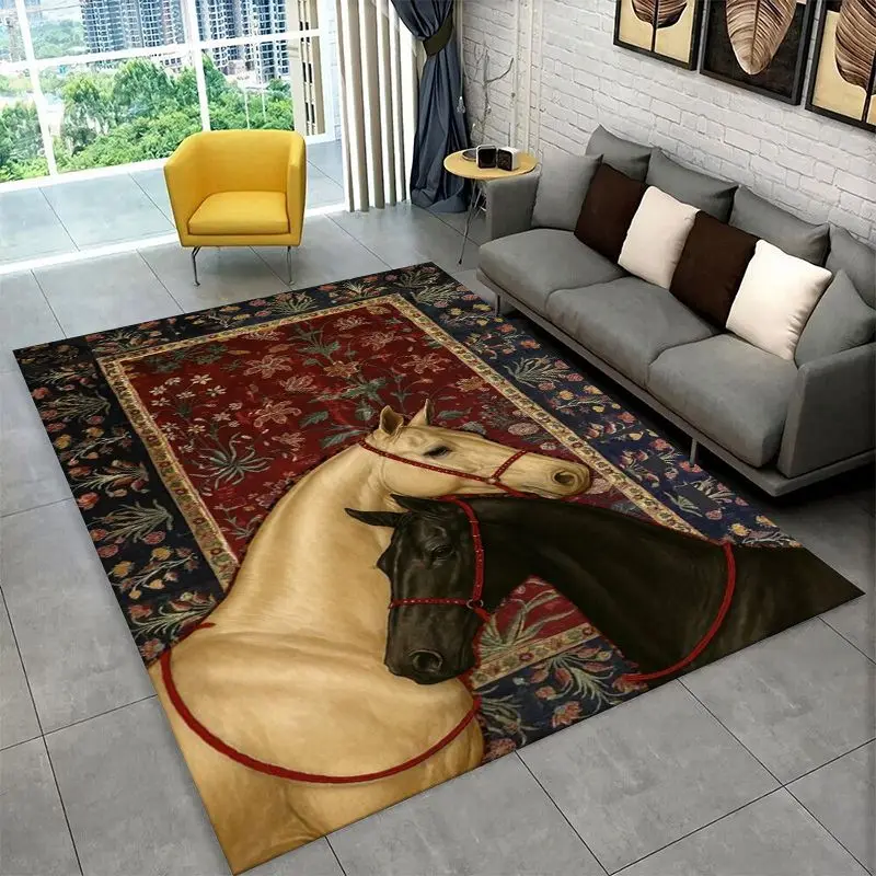 Luxury Persian Turkey Retro Large Area Rug Non-slip Durable Carpet for Bedroom Living Room Sofa Doormat Home Decor Floor Mat