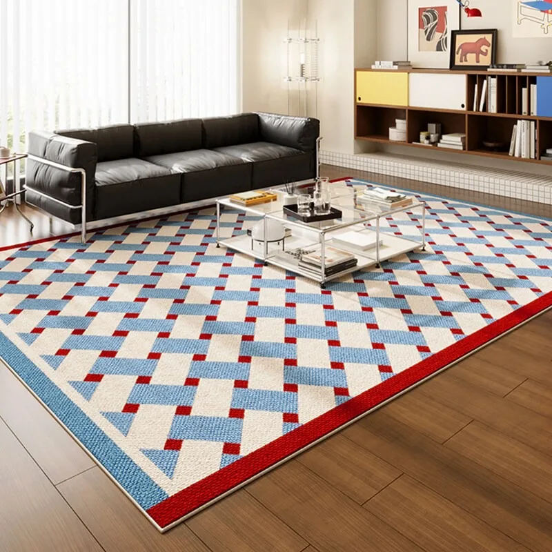 Vintage Living Room Carpet Soft Comfortable Floor Mat Blue Striped Rug Sofas Coffee Tables Rugs Large Area Home Decoration Ковер