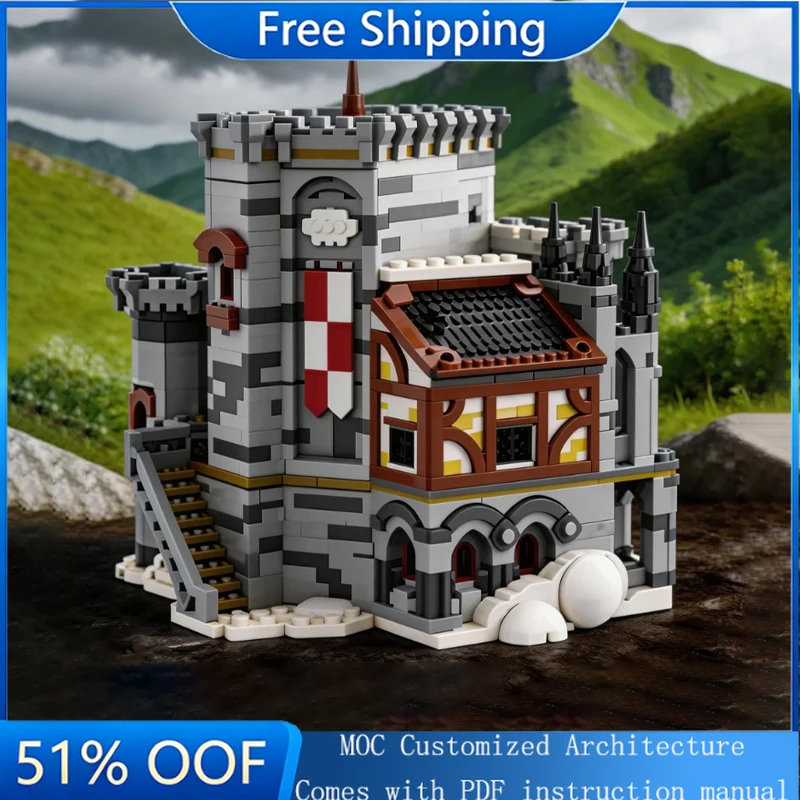 3996 PCS Customize Medieval Architecture Cloud Kingdom MOC Building Block Model Children Educational Surprise Toys Birthday Gift