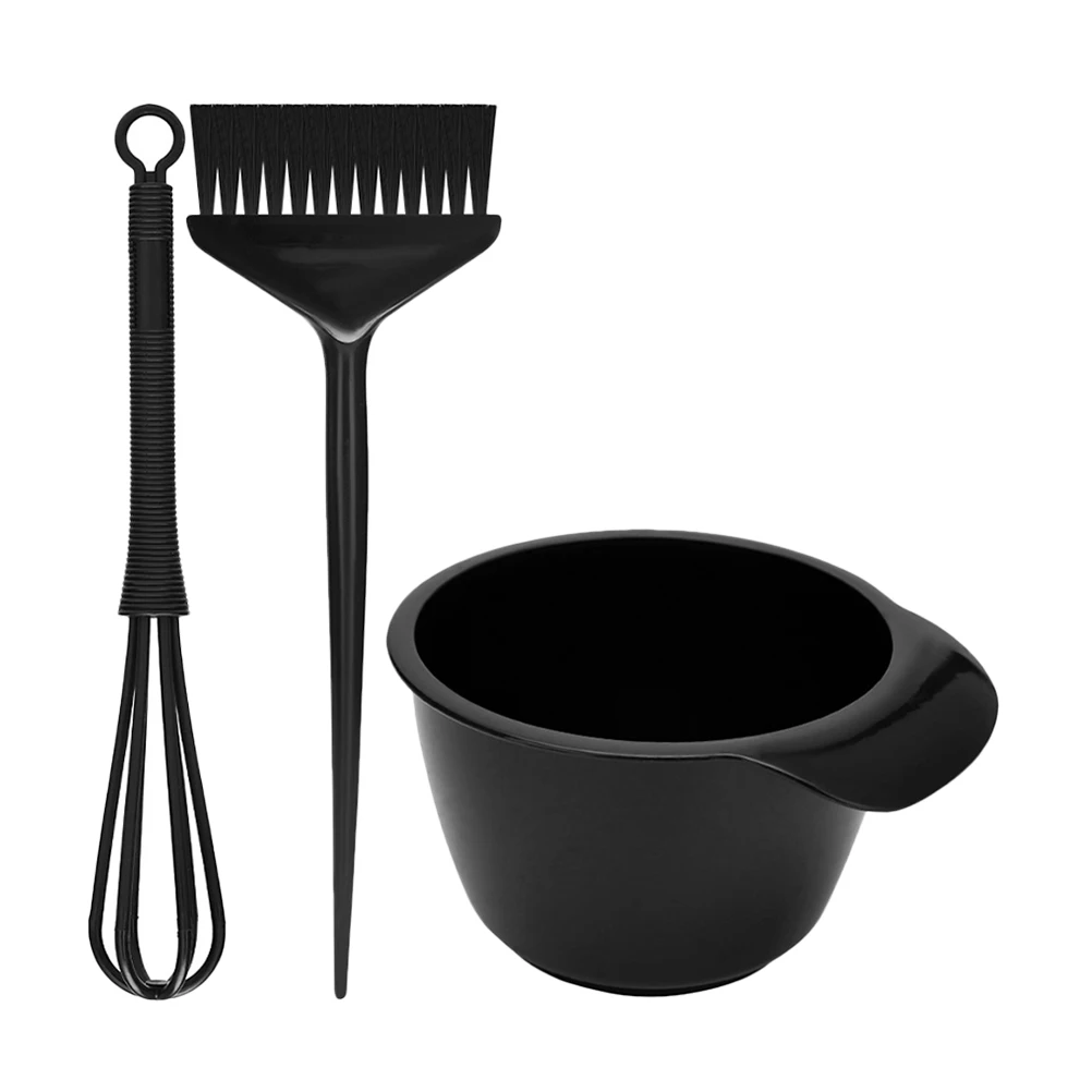 مجموعة واحدة من أدوات صبغ الشعر ذات جودة احترافية وسهلة الاستخدام وعاء فرشاة الصباغة وقضيب الخلط وعاء صبغ الشعر والفرشاة