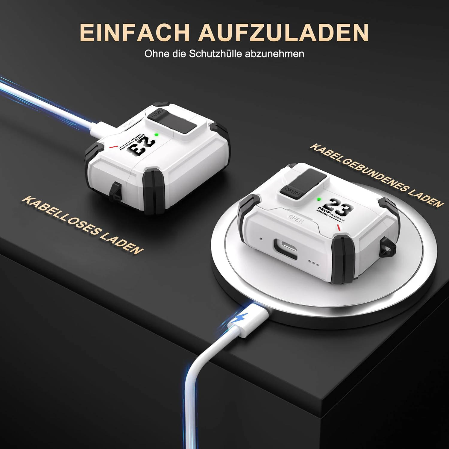 2026 Hülle für AirPods 5 Kompatibel mit MagSafe Automatische Verriegelung Vollschutz-Hülle für AirPods 4/Pro 3/5 Sicherheitsverschluss-Hülle – Detail 6
