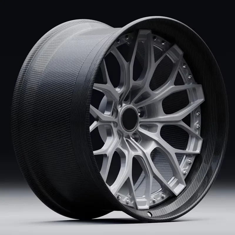 i New Model Custom Forged Aluminum Alloy Carbon Fiber Wheels Rims 5x114.3 5x120 5x139.7 18 19 20 21 22 Inch Fit for Passenger