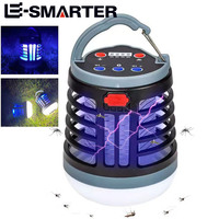 Hanging UV LED Mosquito Killer Lamp Electric Shock Insect Repeller Light USB Portable Outdoor Waterproof Hiking Camping Lantern