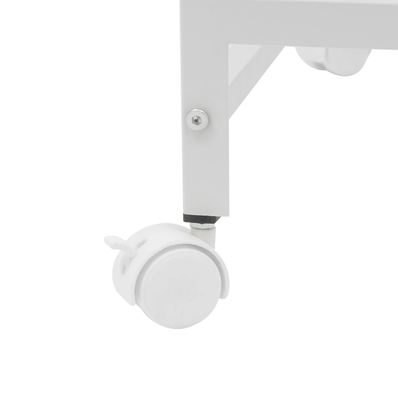 رف منظم المطبخ مكون من 4 طبقات، عربة دوارة مقاس 21.6 × 10.8 بوصة، رف تخزين المطبخ مع عجلتين فرامل، رف تخزين متنقل #5