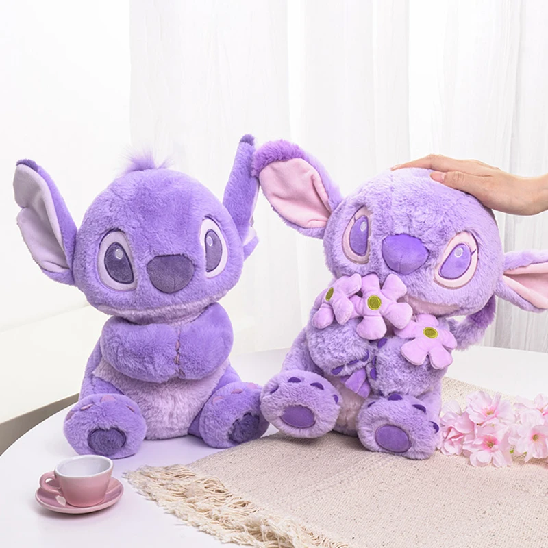 2024 New Disney Genuine Lilo & Stitch Cartoon 30cm Stitch And Angel Plush Doll Scented Pillow Kids Toy Valentine's Day Gifts