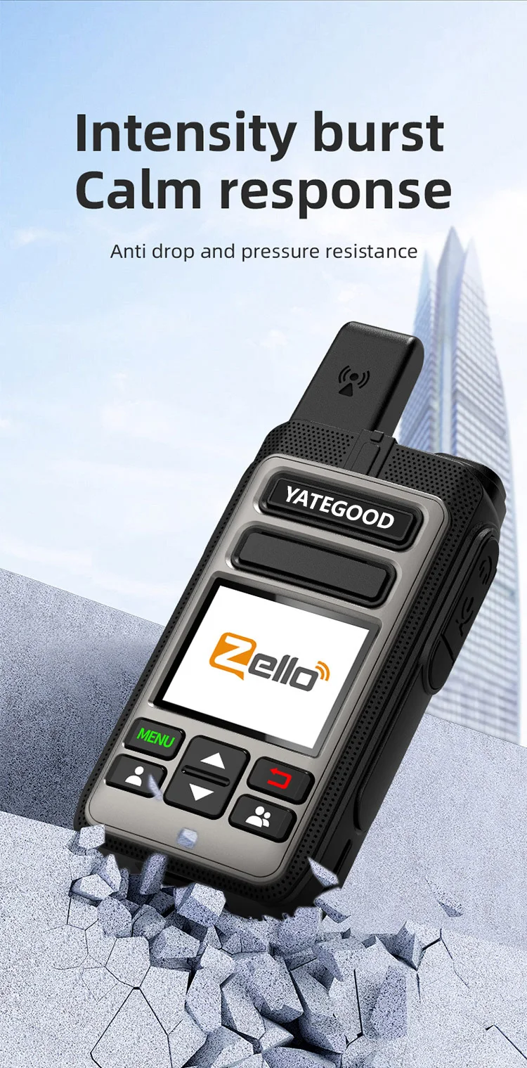 YATEGOOD G555 Zello poc bezprzewodowe zdalne walkie talkie sim ręczne 4G 3G 2G Android Bluetooth walkie talkie Wifi GPS 8000KM