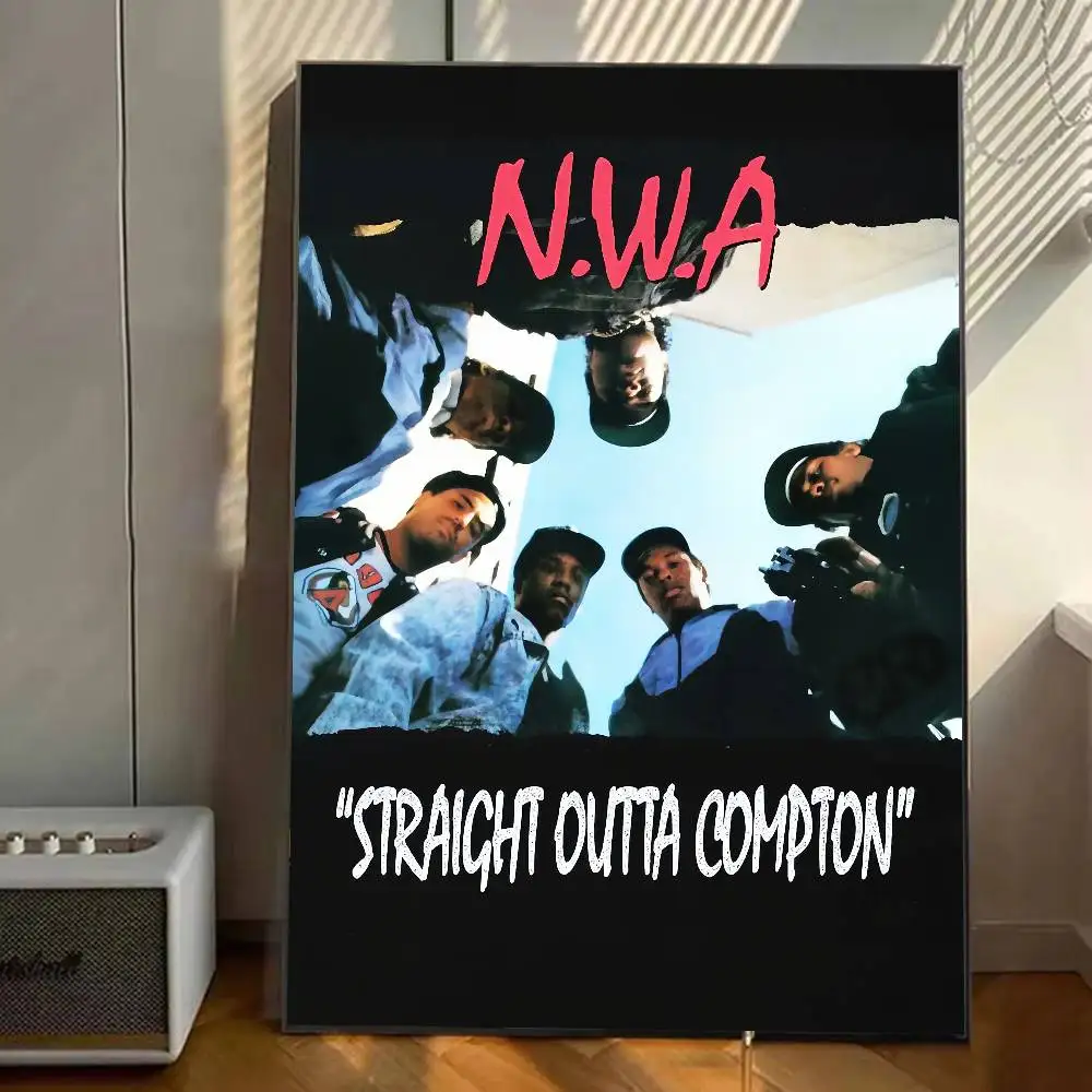 مغني الراب NWA Niggaz4Life ملصق معرض يطبع ذاتية اللصق ديكور المنزل الديكور صور مطبوعة للحوائط غرفة المعيشة ملصق