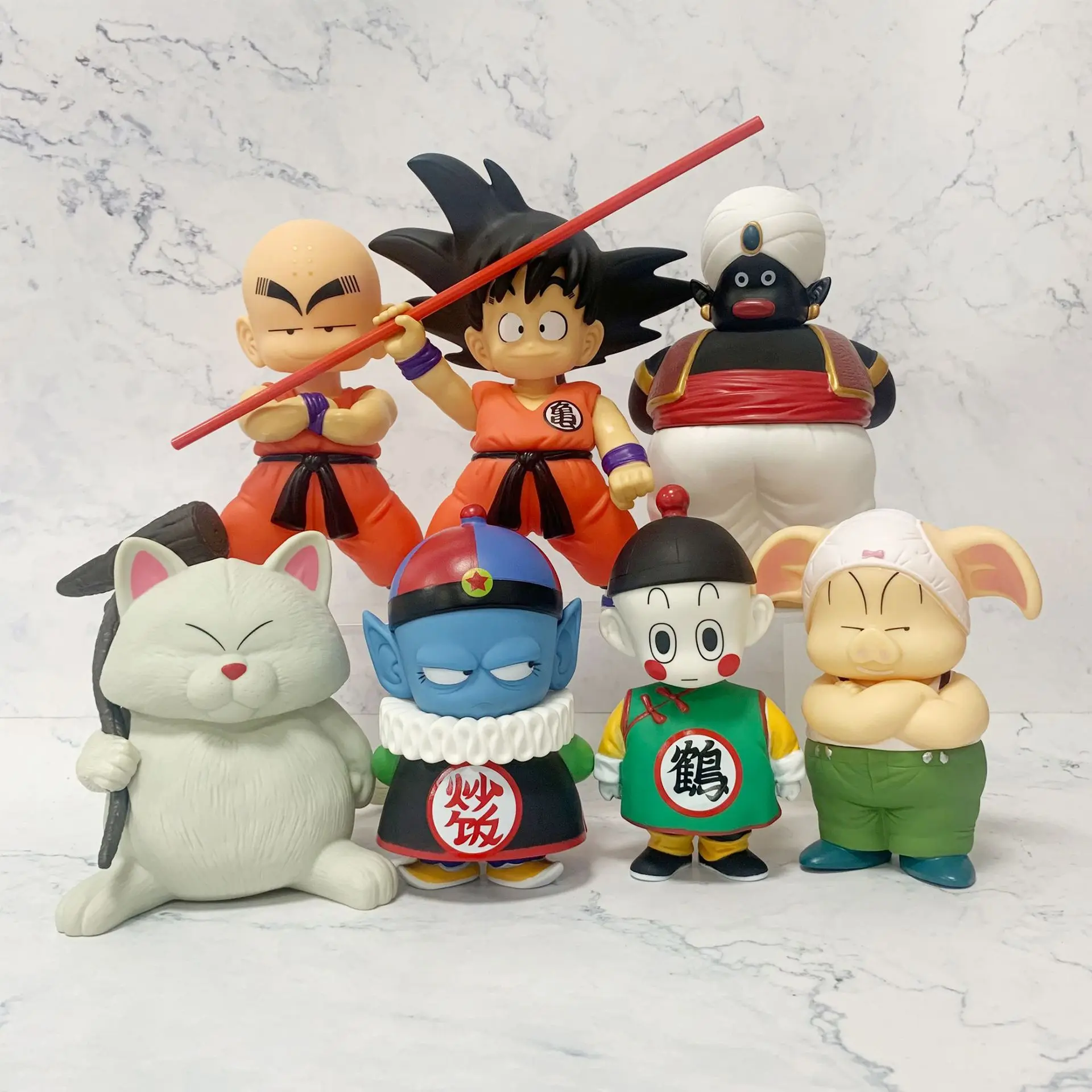 Dragon Ball Z Anime Figure Son Goku Oolong Tenshinhan Piccolo Sr. Popo Q Ver. GK Model Fashion Tide Play Toys Birthday Gifts