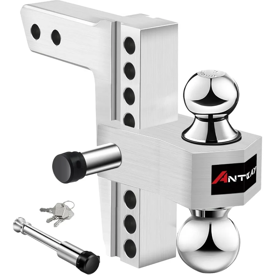 

Регулируемые крепления для буксировочного шара прицепа для 2-дюймового приемника с 8-дюймовым повышением, настройка двойного шара, 2 дюйма и 25 16I