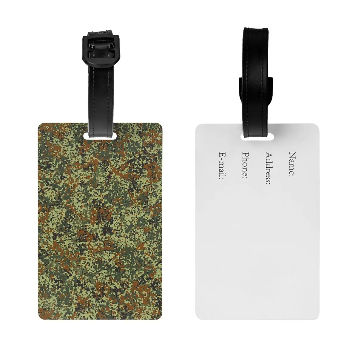 

Splintertarn German WW2 Camouflage Army Military Camo Luggage Tags Suitcase Travel Baggage Boarding Tag Label Holder ID Name