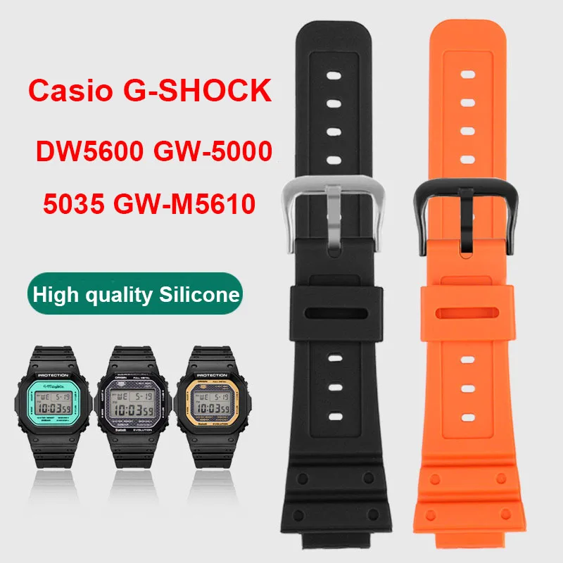 Rubber WatchBand For Casio G-SHOCK GA2100 GA2110 GW6900 GW500 5035 DW5600 GW-M5610 Men Women Quick Release Waterproof Strap 16MM