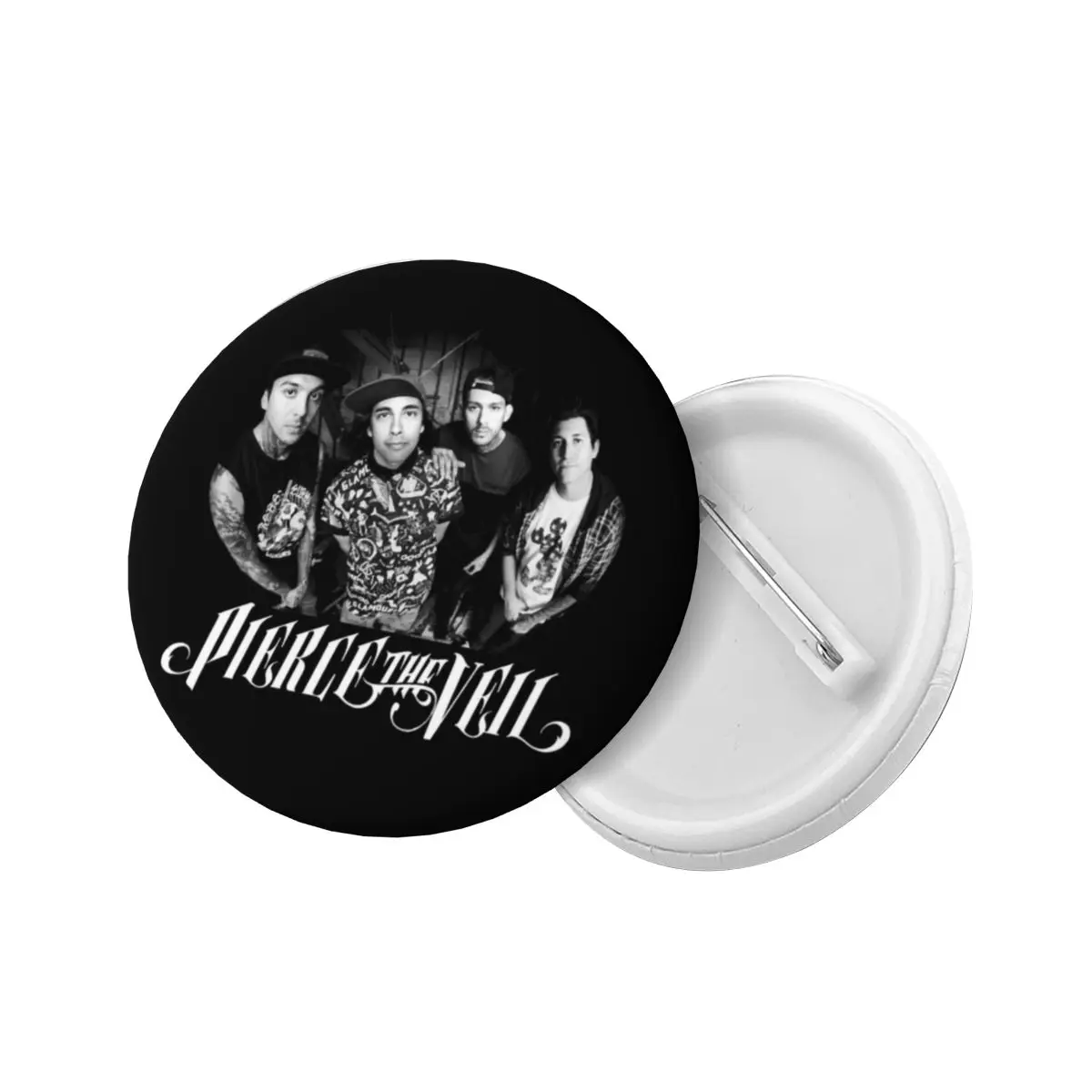 Rock Band Pierce Veil Pin Back Buttons for Hats Customizable Badges Brooches Pinback