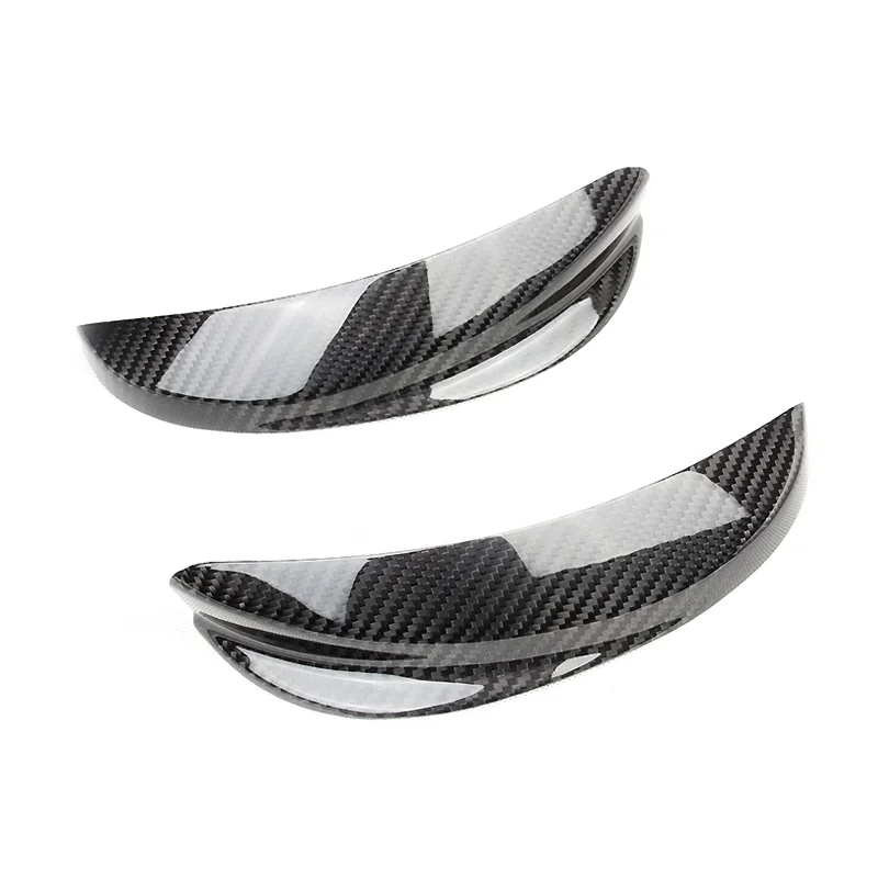 For FIAT 500 For Abarth 595 Real Dry Carbon Fiber 2016-2023 Exterior Headlight Headlamp Eyebrow Bezel Protection Modification - view 5